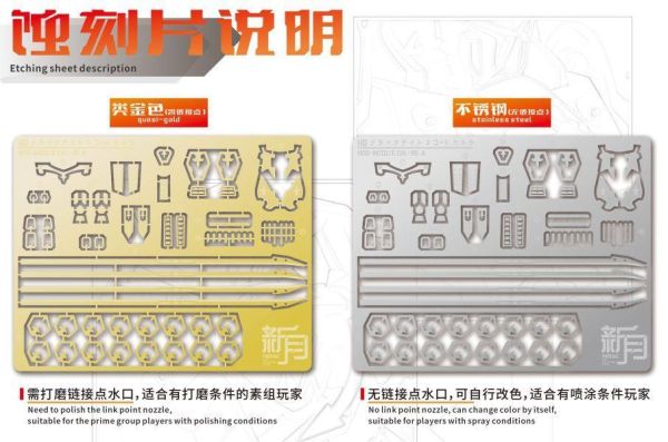 新月 萬代 1/144  HG黑騎士小隊伽樓羅 專用蝕刻片 <2種款式可選擇> 