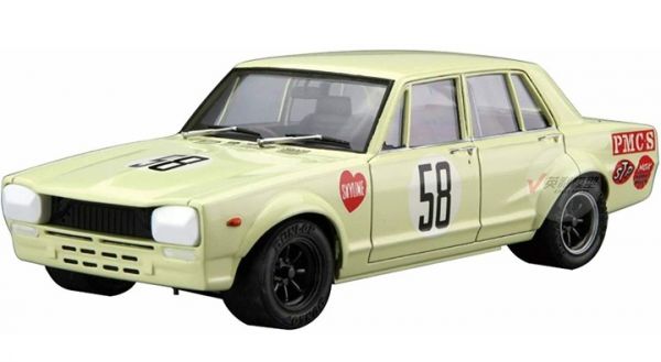 青島社 AOSHIMA 1/24 SKYLINE2000 GT-R JAF大獎賽`70 組裝模型 