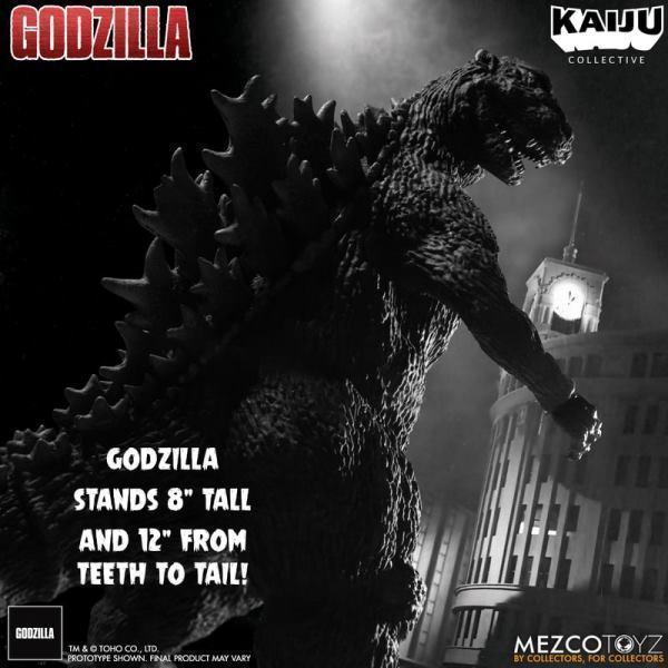 MEZCO TOYZ 12吋 Kaiju Collective 哥吉拉 1954 黑白 可動完成品 