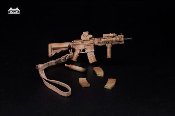 預購26年Q3 HASUKI 神貓跳動 1/12人偶適用武器配件 MK18 C款 沙漠迷彩 