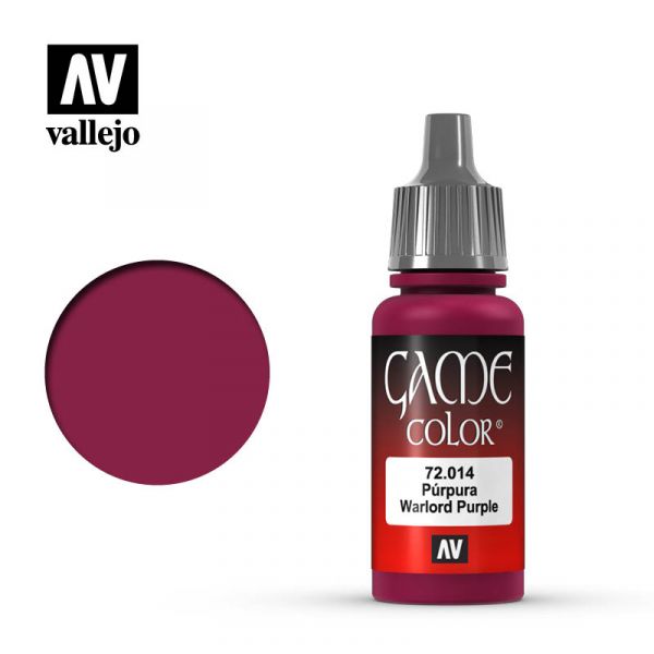 Acrylicos Vallejo -014 - 72014 - 遊戲色彩 Game Color - 戰帥紫色 Warlord Purple - 17 ml. 