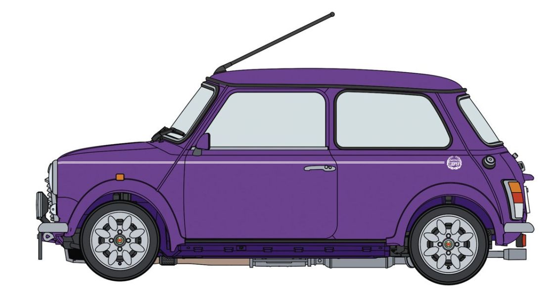 預購4月 長谷川 1/24 Mini Cooper Sports Pak Limited 紫紅色(1998) 