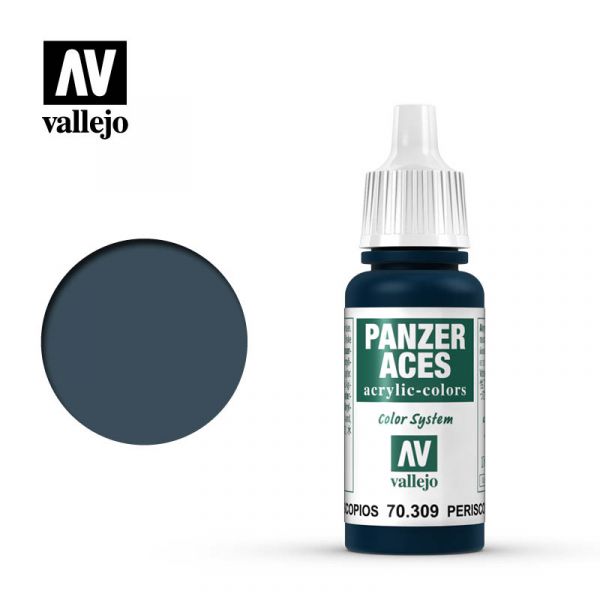  Acrylicos Vallejo - 70309 - 裝甲王牌 Panzer Aces - 潛望鏡色 Periscopes - 17 ml. 