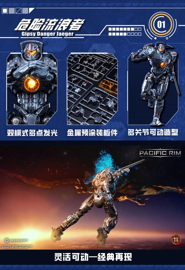預購26年1月 帝國蒼穹工作室 環太平洋 【危險流浪者(吉普賽危機)+暴風赤紅+切爾諾阿爾法+尤里卡突襲者】 套組 (一套四款) 組裝模型 