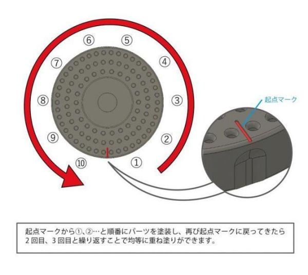 日本 向上委員會 PMKJ017 可旋轉式圓型噴漆夾底座 TURN in turn (2入) 