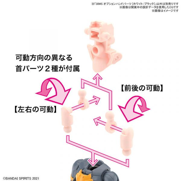 BANDAI 組裝模型 30MS 手部配件套組 白黑 