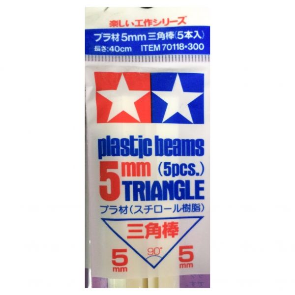 田宮 TAMIYA 70118 5mm改造用三角棒 長40cm(5支入) 