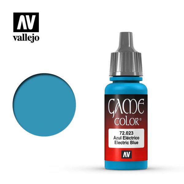 Acrylicos Vallejo -023 - 72023 - 遊戲色彩 Game Color - 鐵藍色 Electric Blue - 17 ml. 