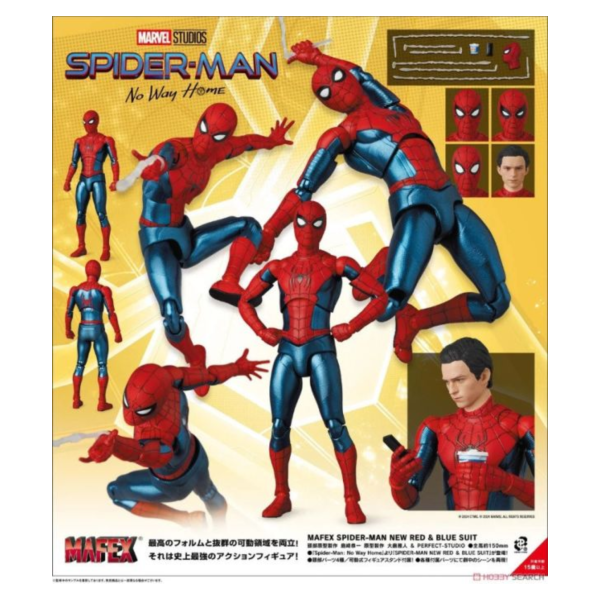 Medicom Toy MAFEX 無家日 蜘蛛人 新紅藍配色戰衣 可動完成品 