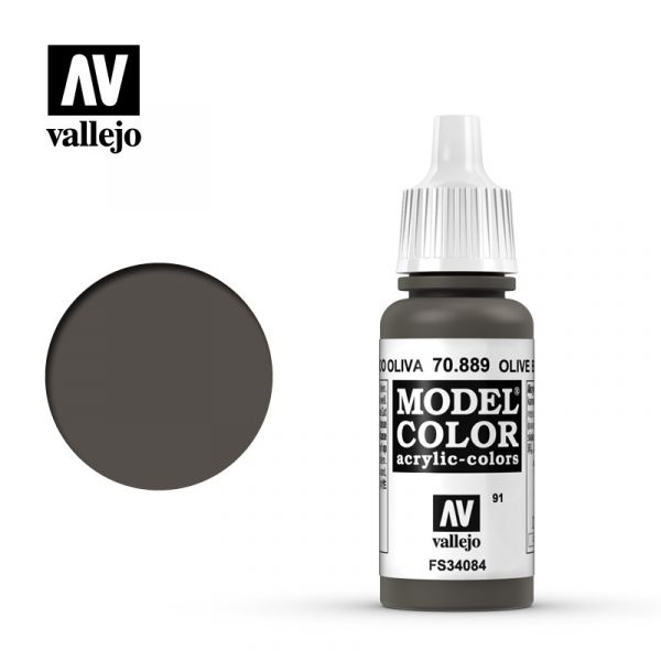 Acrylicos Vallejo -091 - 70889 - 模型色彩 Model Color - 橄欖棕色 Olive Brown - 17 ml. 