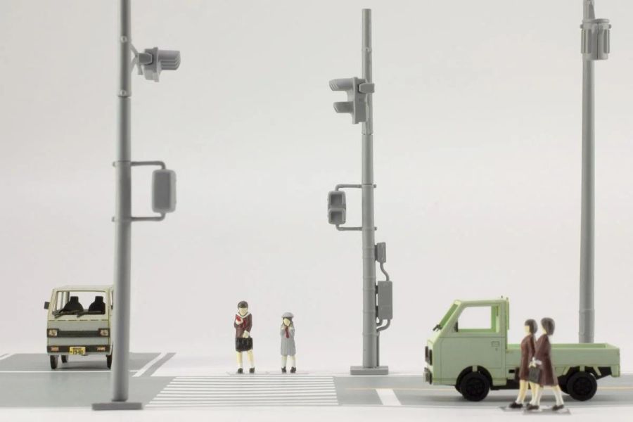 預購08月 PLUM 1/80 (HO) 交通號誌 電線桿套組 組裝模型 