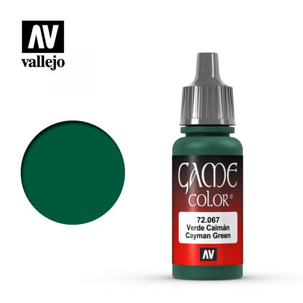 Acrylicos Vallejo -067 - 72067 - 遊戲色彩 Game Color - 鱷魚綠色 Cayman Green - 17 ml. 