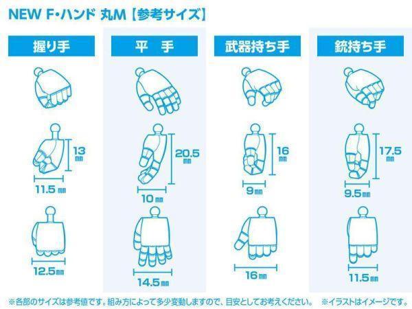 WAVE  F-HANDS 圓形手 S 白色 