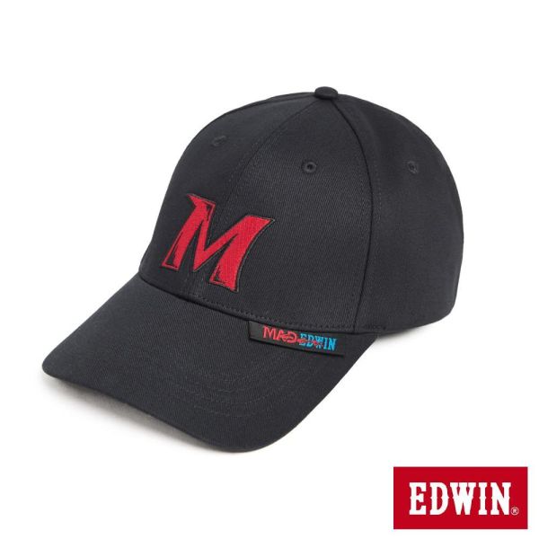 預購Q4 EDWIN x MADWORKS武士頭盔M字徽電馭風格棒球帽-黑 