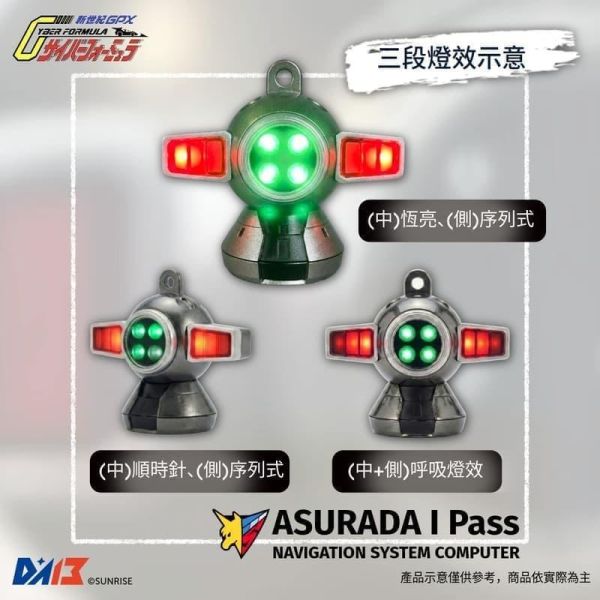 預購12月 DA13 閃電霹靂車 GPX 阿斯拉 機械頭造型一卡通 三段燈效款 鐵灰銀色 