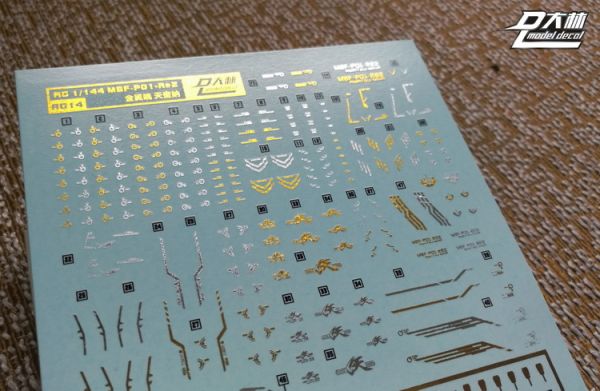 DL大林水貼 RG14 1/144 RG 金異端 天蜜娜 燙金 高品質超薄水貼 