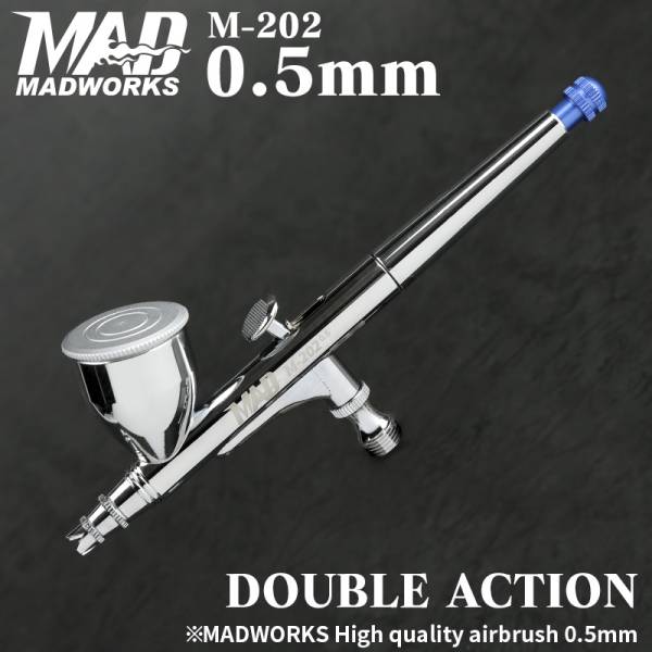 MADWORKS M-202+ 雙動式噴筆 0.5mm <加固噴嘴螺牙及增加O環氣密> 