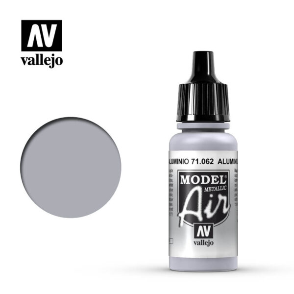 西班牙 Vallejo AV水性漆 Model Air 71062 - 鋁色（金屬色）Aluminium 17ml 