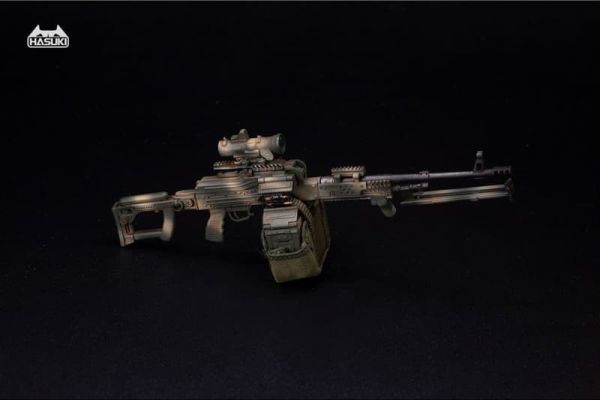 預購26年Q3 HASUKI 神貓跳動 1/12人偶適用武器配件 PKM C款 叢林迷彩 