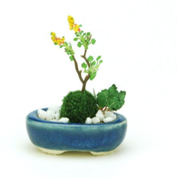預購9月 PLATZ BONN07 橢圓形盆栽 紺色 完成品 