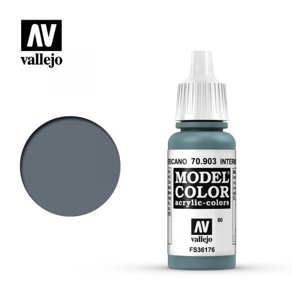 Acrylicos Vallejo -060 - 70903 - 模型色彩 Model Color - 中階藍色 Intermediate Blue - 17 ml. 