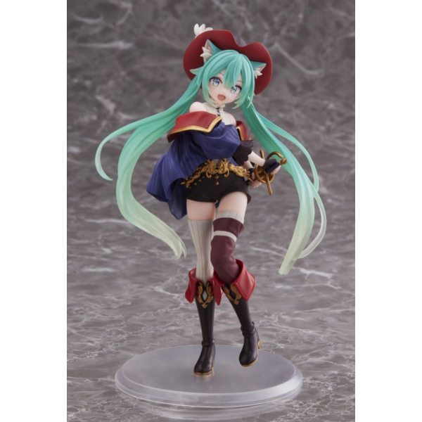 TAITO 景品 初音未來 Wonderland Figure 鞋貓劍客 