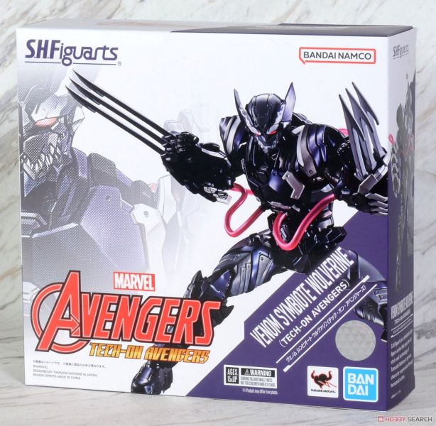 萬代 BANDAI 代理版 SHF S.H.F 漫威 猛毒共生體金鋼狼 TECH-ON AVENGERS 