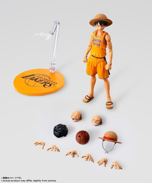 預購10月 萬代 S.H.F 航海王 ONE PIECE×NBA 魯夫 -LAKERS ver.- 