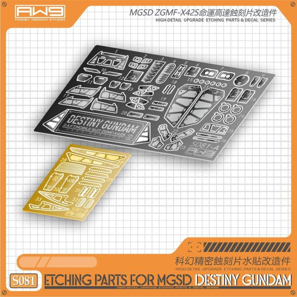 預購5月 鋼魂 S081 MGSD命運鋼彈蝕刻片(背膠款) 