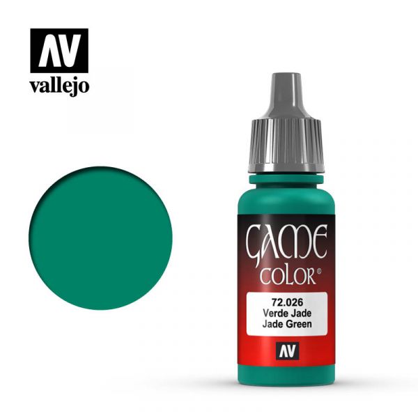 Acrylicos Vallejo -026 - 72026 - 遊戲色彩 Game Color - 玉石綠色 Jade Green - 17 ml. 
