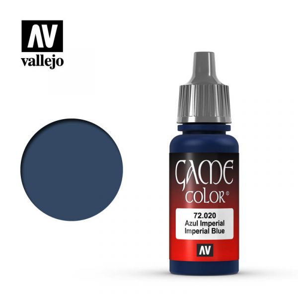 Acrylicos Vallejo -020 - 72020 - 遊戲色彩 Game Color - 帝國藍色 Imperial Blue - 17 ml. 