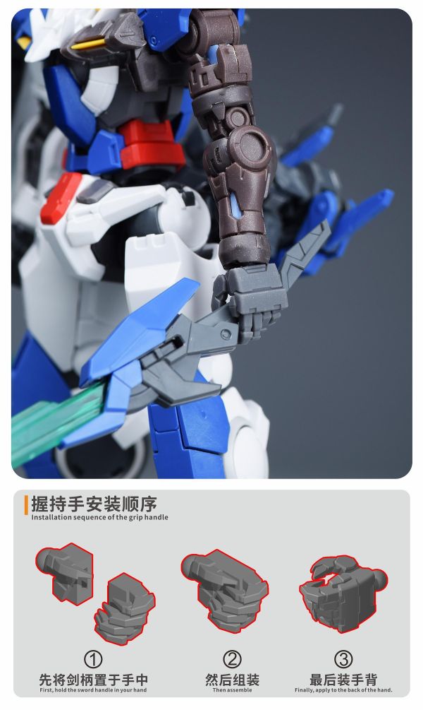 預購Q4 新月 RG能天使-修復型IV 6入造型手 3D改件 