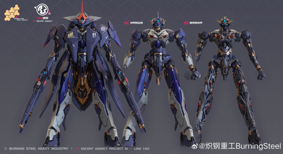 預購26年Q1 熾鋼重工 原創系列機甲模型 第一彈 龍紋鏢局 令曜 組裝模型 