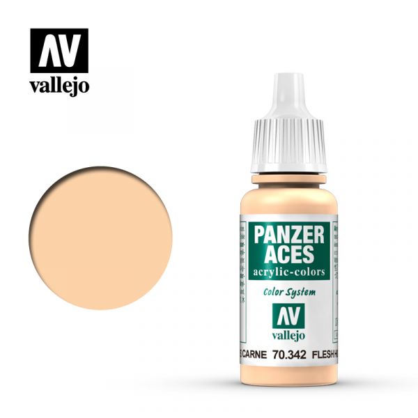  Acrylicos Vallejo - 70342 - 裝甲王牌 Panzer Aces - 膚色高光 Flesh Highlights - 17 ml. 