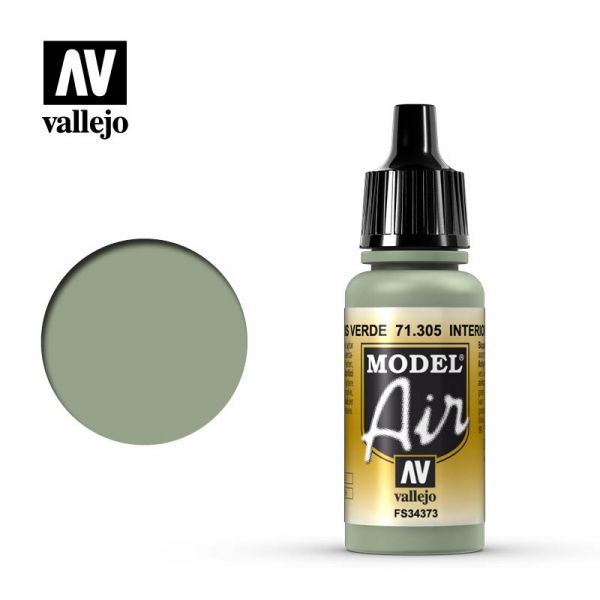 西班牙 Vallejo AV水性漆 Model Air 71305 室內灰綠色 17ml 