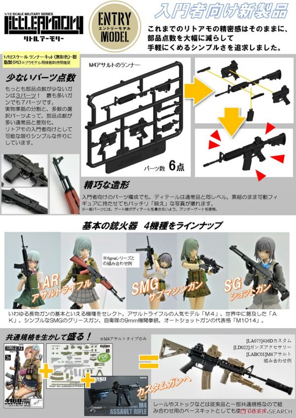 TOMYTEC 1/12 迷你武裝 LittleArmory LABC01 M4 Assault Rifle 卡賓槍 突擊步槍 