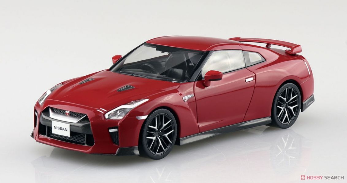 青島社 AOSHIMA 1/32 SNAP KIT 07-E 日產 GT-R 活力紅 多色成型免膠水 