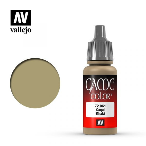 Acrylicos Vallejo -061 - 72061 - 遊戲色彩 Game Color - 卡其色 - 17 ml. 