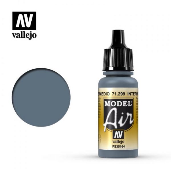 西班牙 Vallejo AV水性漆 Model Air 71299 中間藍色 17ml 