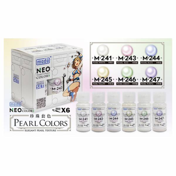 摩多製漆所 MODO 硝基漆 NEO 珍珠色套組 C-270 <6入> 