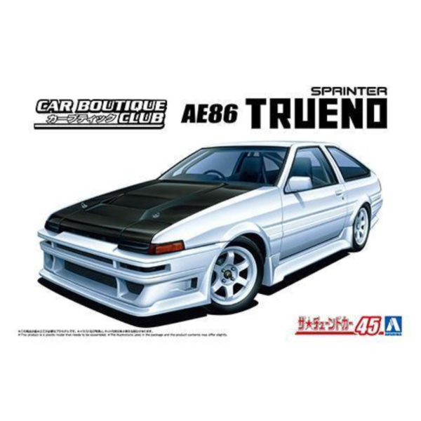 青島社 1/24 改裝車系列 No.45 頭文字D 豐田 AE86 Trueno 85 AAOSHIMA 1/24 頭文字D 藤原拓海 AE86 SPRINTER TRUENO [D計畫]