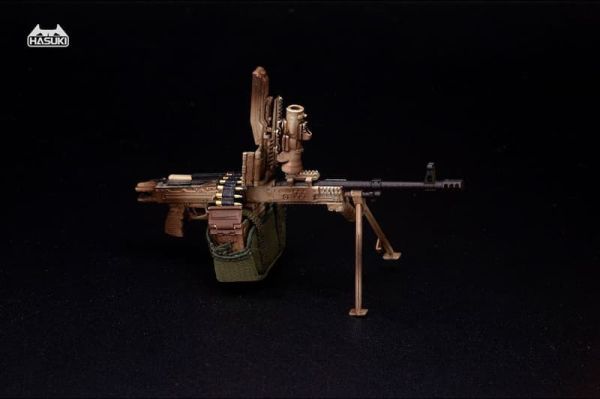 預購26年Q3 HASUKI 神貓跳動 1/12人偶適用武器配件 PKM B款 沙漠迷彩 