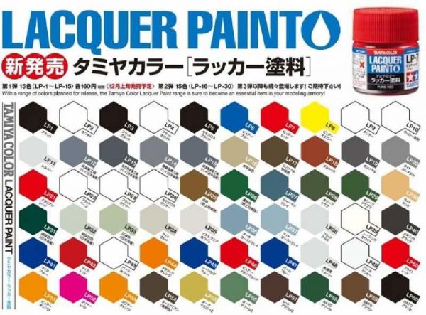 田宮 TAMIYA 新製品 LP系列 硝基漆 LP1~LP30 /10ml 