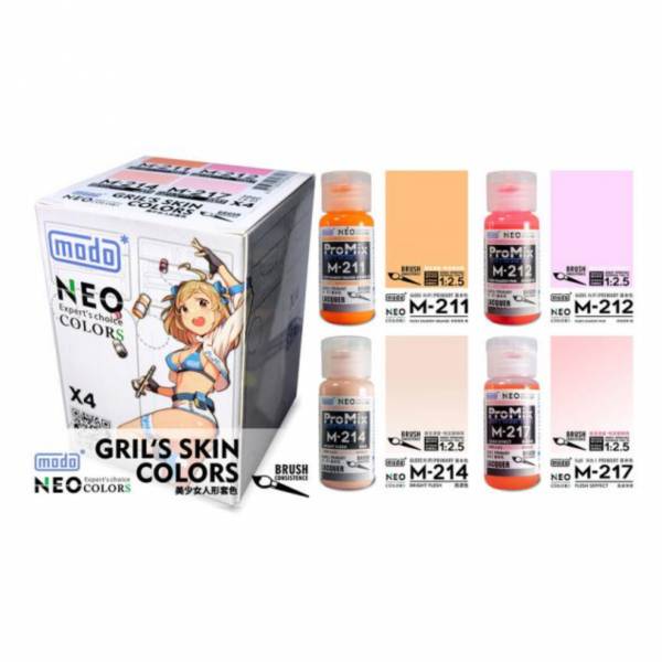 摩多製漆所 MODO NEO 硝基漆  膚色套組 C-227 30ml <四入> 