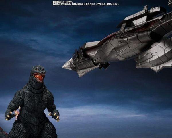 魂商店 SHM 最後戰役 哥吉拉(2004) 放射熱線Ver. VS 新・轟天號 