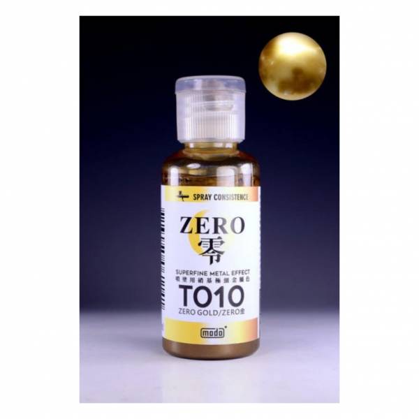 摩多製漆所 MODO 硝基漆 T010 ZERO零 極細金屬色-金色 30ml 