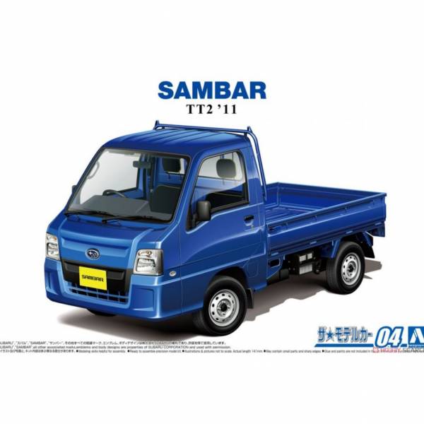 青島社 AOSHIMA 1/24 汽車模型#04 速霸陸 貨車 TT2'11 組裝模型 