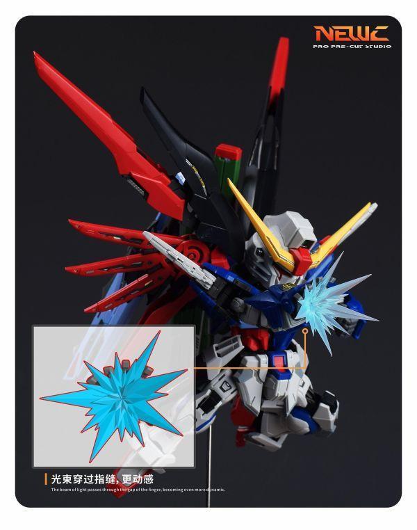 預購第三季 新月 MGSD命運鋼彈3D改件-含4對造型手、1對掌心炮特效件(噴塗可選) 