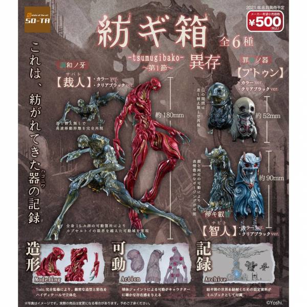 SO-TA 盒玩 紡之箱 第1節 異存 (裁人/布敦/智人) <一中盒六入> 