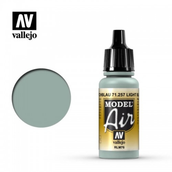 西班牙 Vallejo AV水性漆 Model Air 71257 淺藍色RLM76 17ml 